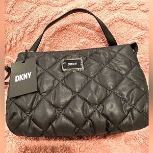 NWT DKNY Black multi pocket purse.